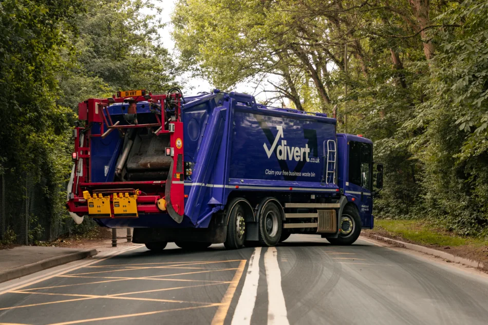 Divert truck driving away.